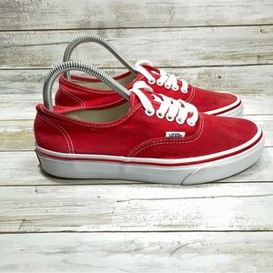 Vans Lowtop Sneakers Red Women's Size US 8 Men's 6.5 Shoes 721565